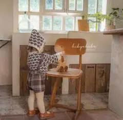 hibyebebe チェック柄 オーバーオール