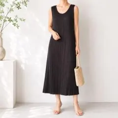 PLEATS PLEASE プリーツプリーズ ノースリーブワンピース ブラック