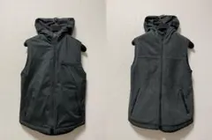 ビームス×ハードウエア　リバーシブルベスト　/BOY　黒　ナイロン×フリース