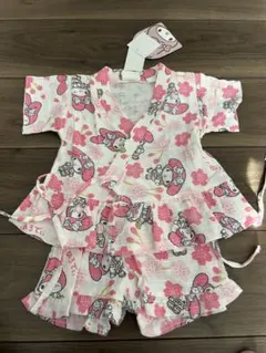 ⑧サンリオ 甚平 サイズ80 桜柄