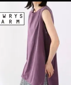 パープル ノースリーブ Tシャツ