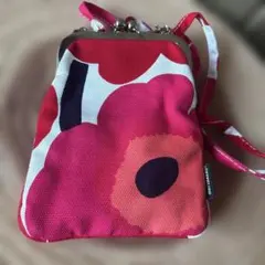 マリメッコ Marimekko がま口 ショルダーバッグ ポーチ ウニッコ