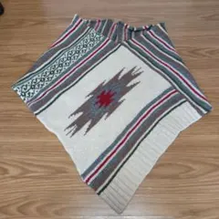 ネイティブ柄ポンチョ