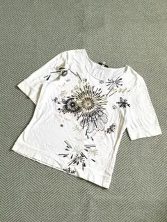 KENZO アートデザインTシャツ ホワイト 半袖カットソー　Lのサムネイル
