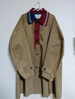 あ*す様 kolor　タッサー襟ニットナイロンコーテイングコートのサムネイル
