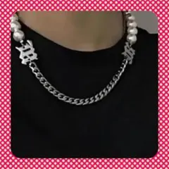 【超人気】パールチェーンネックレス 韓国 ストリート レディース ＆メンズ