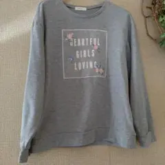 ♥Rerek【160】 長袖 トレーナー プリント＆刺繍