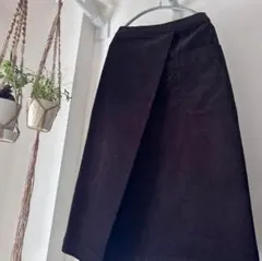 ★無印良品　ストレッチコーデュロイスカート Ｍ ダークブラウン★