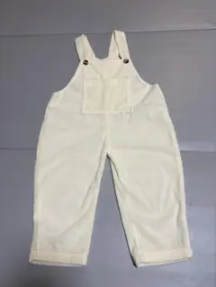 コーデュロイオーバーオール　ホワイト