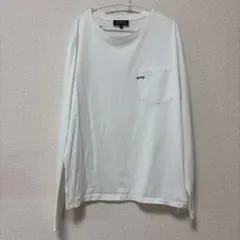 【美品】A.P.C. ロングTシャツ ポケット付き XSサイズ ロゴ刺繍のサムネイル