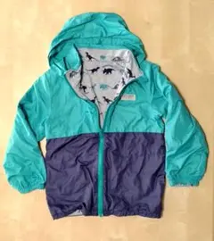 マザウェイズ 収納できるフード付き リバーシブル 恐竜柄ウィンドブレーカー