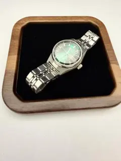 SEIKO メンズ腕時計 グリーン文字盤 デイデイト ステンレス M26