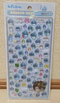 公式品 しずくちゃん ボンボンドロップシール ミニ みず色