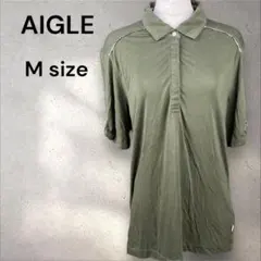 AIGLE エーグル　半袖ポロシャツ　リバティ柄　Mサイズ　a766のサムネイル