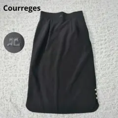 希少　美品　クレージュ　スカート　ヴィンテージ　銀ボタン　刺繍ロゴのサムネイル