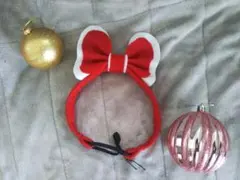 X'masカラーリボンヘアバンド