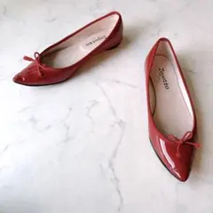 Repetto レペット バレエシューズ レッド エナメル　24.5 ブリジッドのサムネイル