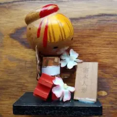 宮島無筆 花心 はなごころ 創作こけし 桜柄 木製 民芸品 伝統工芸品
