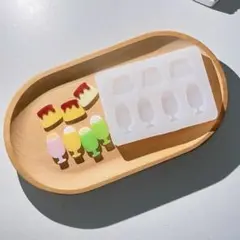 #0241シリコンモールド デコパーツ プリン パフェ トレカケース レジン