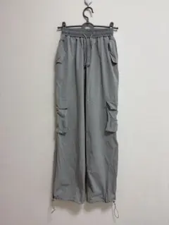 〈美品〉SHEIN S カーゴパンツ ライトグレー サイドポケット 軽量