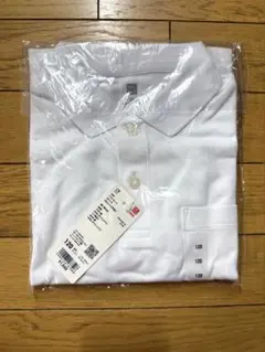 ドライ　カノコ　ポケツキポロシャツ（半袖）White 120cm