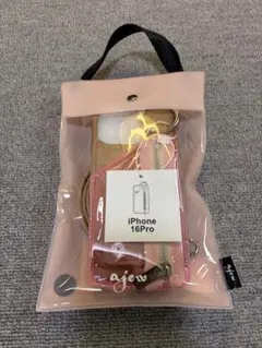 【新品未使用】ajew iPhone 16 Pro ケース ピーチピンク cadenas zipphone case | iPhone16Pro / pinkbeige - ajew（エジュー