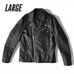 UNIQLO ユニクロ フェイクレザー ライダースジャケット ブラック L