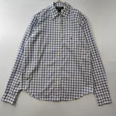 ローレンラルフローレン　ペティート　長袖シャツ　チェック　コットン　青　S