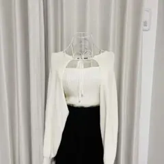 ヘザー アイボリー SETキャミニット トップス 韓国風