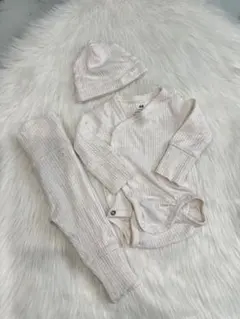 H&M ベビー ロンパース レギンス 帽子 3点セット