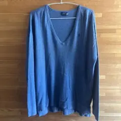 Polo Ralph Lauren Vネックニット XL 古着　ヴィンテージのサムネイル