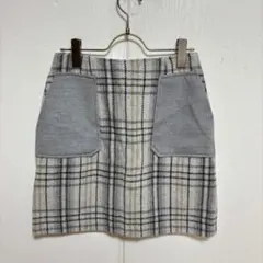 ●ダズリンdazzlin キュロットパンツ　チェック柄　起毛　M ウール混