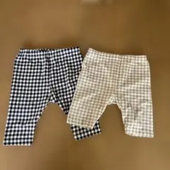 ベビー レギンス ギンガムチェック 2枚セット 80cm