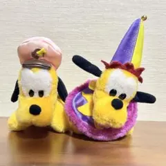 プルート ぬいぐるみバッジ　2体セット　ディズニーランド15周年 ディズニーシー