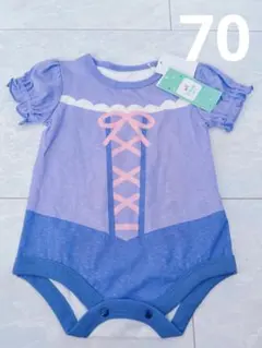 新品　ディズニー　ラプンツェルロンパース　70