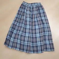 ICHI Antiquites チェック柄 ロングスカートのサムネイル