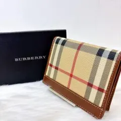 美品✨箱つき　バーバリー　カードケース　名刺入れ　ノバチェック　シャドーホース