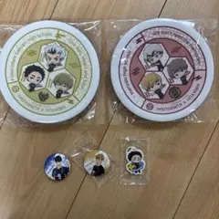 ハイキュー！！　くら寿司　お皿　缶バッチ　めじるしチャーム
