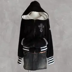 ジップアップパーカー ダークコア パンク グランジ 平成 y2k archive