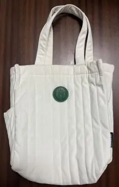 スターバックス キルティングトートバッグ ホワイト：2024福袋：スタバ：バッグ