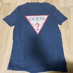 GUESS トライアングルロゴ Tシャツ M ネイビー