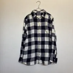 ユニクロチェック柄長袖ネルシャツ