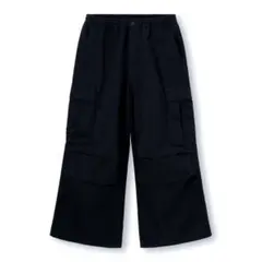 GUスーパーワイドカーゴパンツ ブラック321-344295 Sサイズ