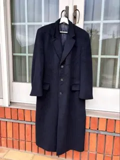 USA製 80s ヴィンテージ 極上カシミヤ100% チェスターコート ネイビー