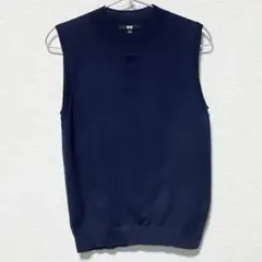 ユニクロ UNIQLO ネイビー ノースリーブニット M