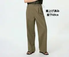タックワイドパンツ オリーブ