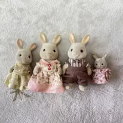 【シルバニアファミリー】うさぎ　人形　ファミリー　4体