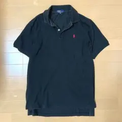 Polo by Ralph Lauren ポロシャツ 黒 赤刺繍 S Polo by Ralph Lauren ポロシャツ赤刺繍【定番モデル - メルカリ