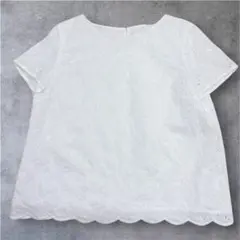 【美品】NATURAL BEAUTY BASIC カットワークレース 半袖のサムネイル