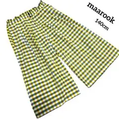 【maarook】マルーク　キュロットパンツ　チェック　ワイド　ゴム　ガウチョのサムネイル